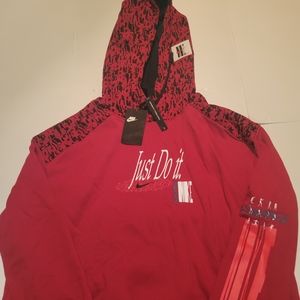 Women's Nike Sportswear "Just Do It" Pullover Hoodie Red